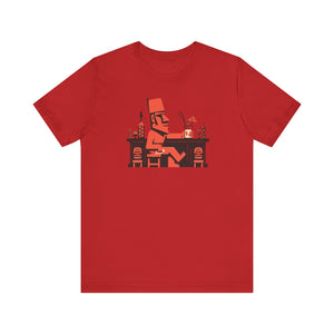 Moai at the Tiki Bar: Unisex Soft Cotton Tee