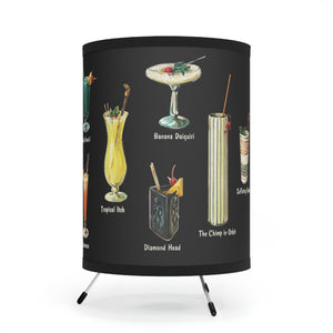 Hawaiian Village Vintage Menu Tripod Lamp