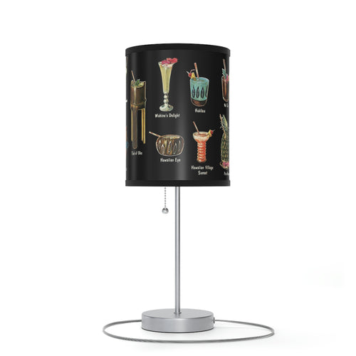 Hawaiian Village Vintage Menu Lamp on a Stand